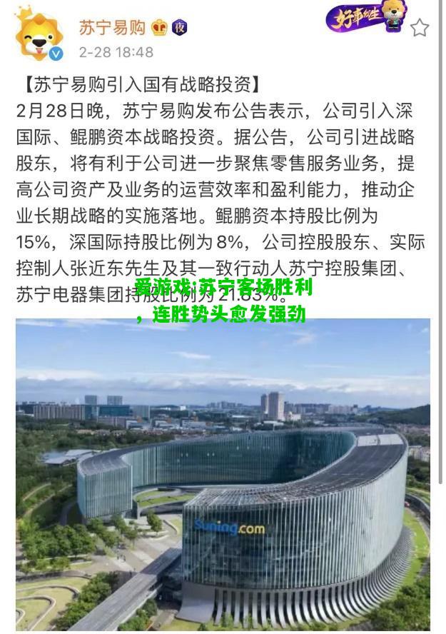 爱游戏:苏宁客场胜利，连胜势头愈发强劲